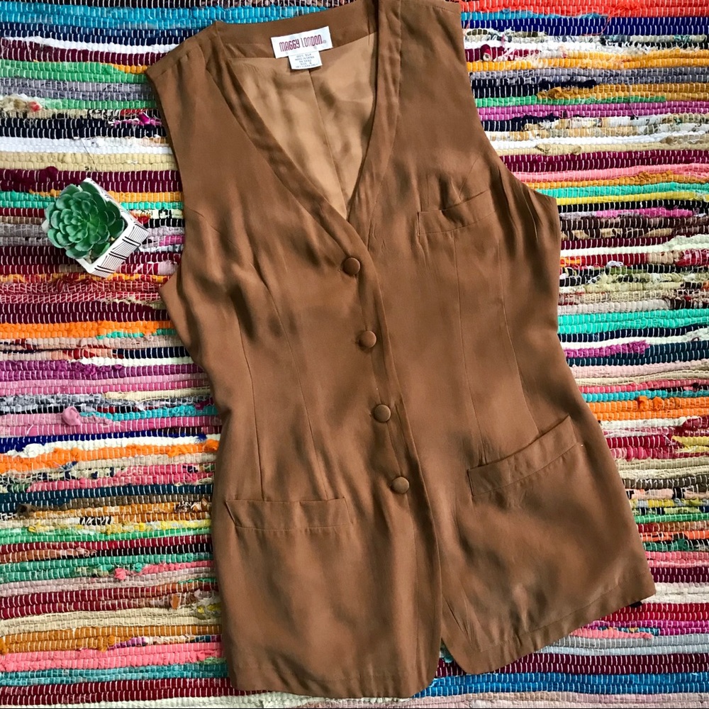 Vintage ~ Maggy London silk vest